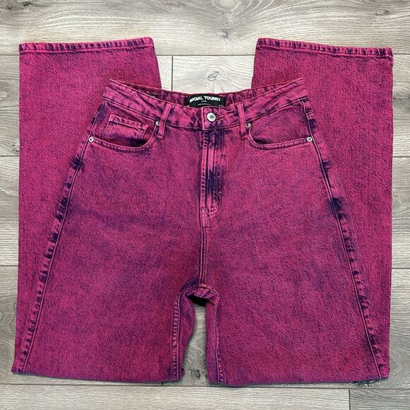 A&F Social Tourist Ultra High Rise Baggy‎ Stretch Pink Jeans Size 28 - Picture 2 of 11